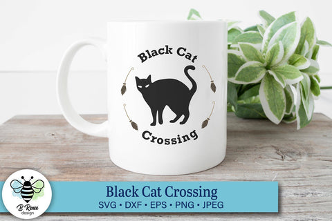 Black Cat Crossing SVG SVG B Renee Design 