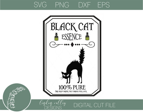 Black Cat Essence SVG SVG Linden Valley Designs 