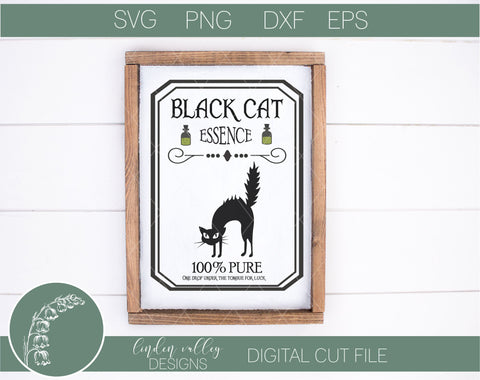 Black Cat Essence SVG SVG Linden Valley Designs 