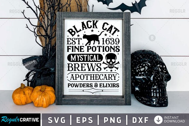 Black cat est1639 SVG SVG Regulrcrative 