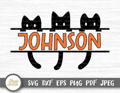 Black cat halloween cut file SVG MagicArtLab 