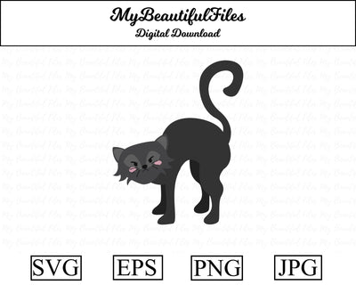 black cat - halloween SVG MyBeautifulFiles 