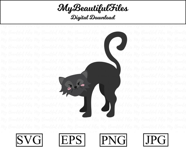 black cat - halloween SVG MyBeautifulFiles 