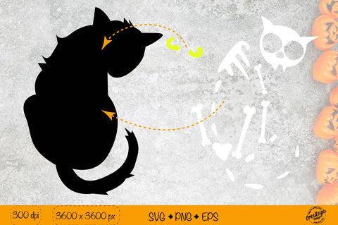Black cat silhouette SVG| Black cat Halloween SVG SVG Createya Design 