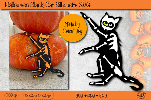 Black cat silhouette SVG| Black cat Halloween SVG SVG Createya Design 