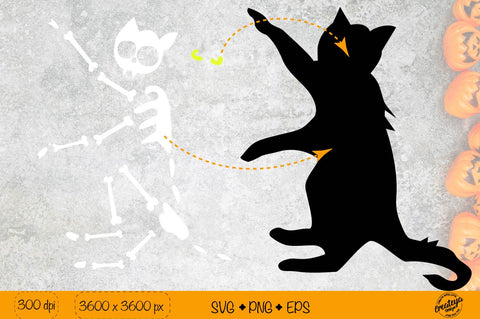 Black cat silhouette SVG| Black cat Halloween SVG SVG Createya Design 