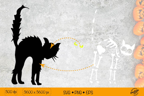 Black cat silhouette SVG| Scary cat Halloween SVG Bundle SVG Createya Design 