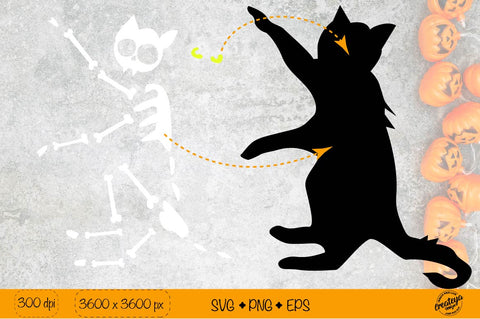 Black cat silhouette SVG| Scary cat Halloween SVG Bundle SVG Createya Design 