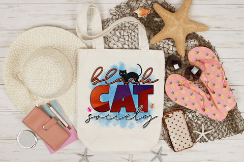 Black cat society Sublimation PNG, Sublimation Christmas Design Sublimation Regulrcrative 