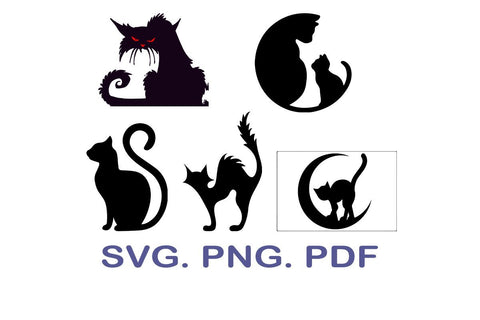 black cat svg, halloween svg, cat svg, halloween cat svg, halloween cricut svg file for cricut Cricut, Silhouette Cut File, clipart SVG MagicDesignUS 