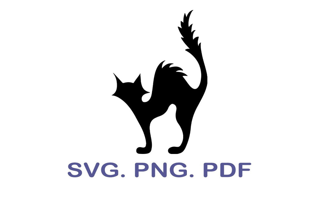 black cat svg, halloween svg, cat svg, halloween cat svg, halloween ...