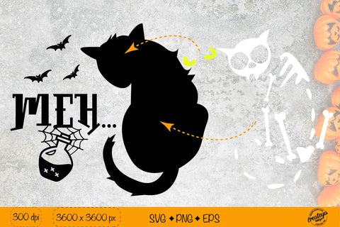 Black cat SVG| Halloween SVG| Creepy cats SVG Createya Design 