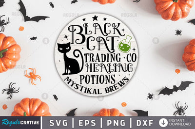 Black cat trading co healing potions mystikal brews SVG SVG Regulrcrative 