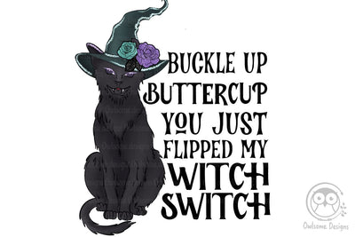 Black Cat Witch Sublimation Design Sublimation LAM HOANG THUY 
