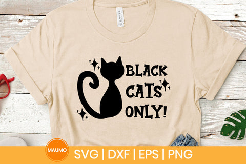 Black cats only, halloween svg quote SVG Maumo Designs 