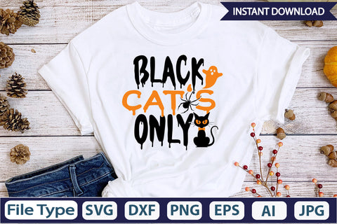 Black Cat’s Only SVG Cut File SVGs,Quotes and Sayings,Food & Drink,On Sale, Print & Cut SVG DesignPlante 503 