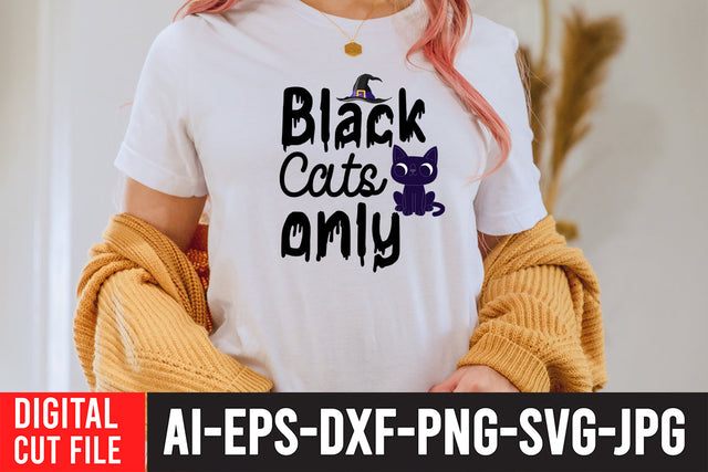 Black Cats Only SVG Design SVG BlackCatsMedia 
