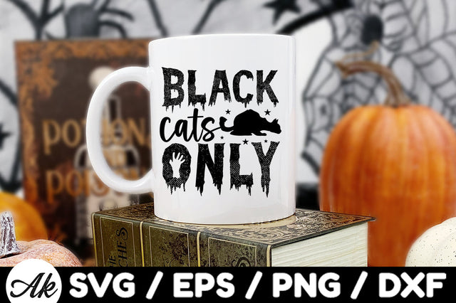 Black cats only svg SVG akazaddesign 