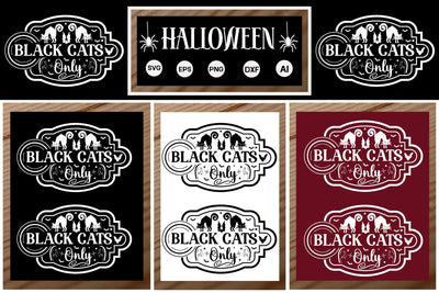 Black Cats Only SVG SVGs,Quotes and Sayings,Food & Drink,On Sale, Print & Cut SVG DesignPlante 503 
