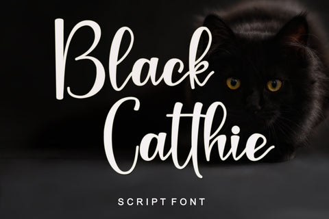 Black Catthie Font Afandi Studio 