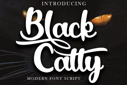 Black Catty Bold Script Font Skiiller_Std 