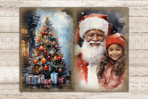 Black Christmas Junk Journal | Xmas Printable Paper SVG GlamArtZhanna 