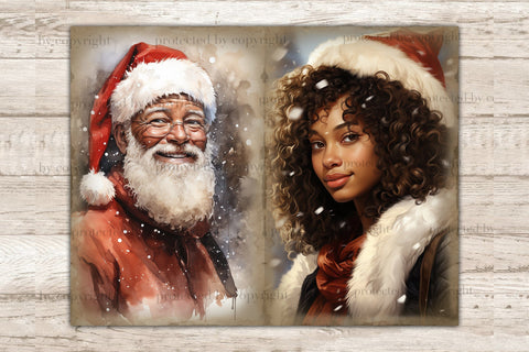 Black Christmas Junk Journal | Xmas Printable Paper SVG GlamArtZhanna 