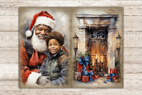 Black Christmas Junk Journal | Xmas Printable Paper SVG GlamArtZhanna 