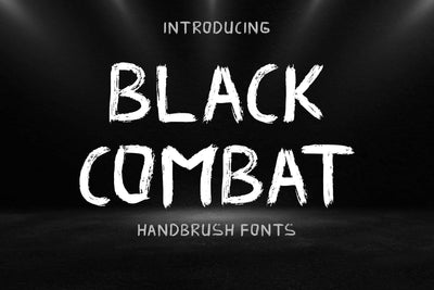 Black Combat Font Prasetya Letter 