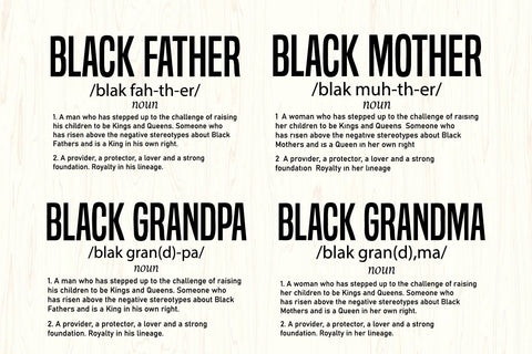Black Family Definition SVG Bundle, African American afro SVG Paper Switch 