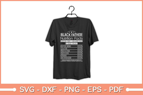 Black Father Father Nutrition Label Svg Cutting File SVG Helal 