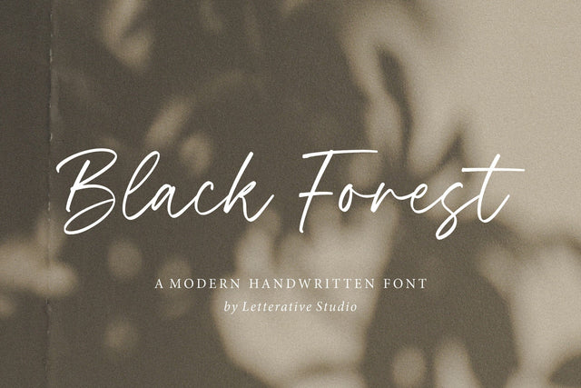 Black Forest Modern Handwritten Font Font Letterative 