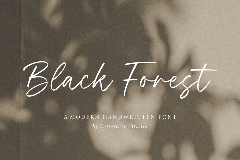 Black Forest Modern Handwritten Font Font Letterative 