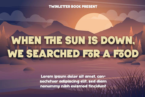 Black Foroth Font twinletter 