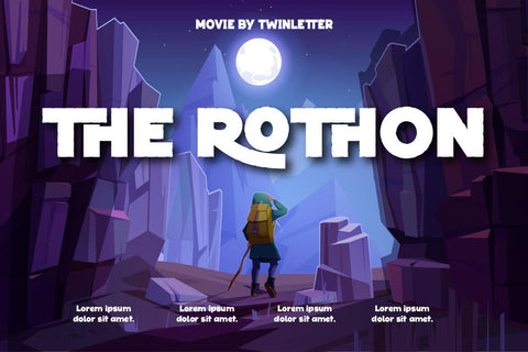 Black Foroth Font twinletter 