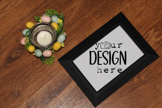 Black Frame Mockup, Mock Up, Easter, Flat Lays Image, Mug and Frame , Digital Mockups,SVG Sublimation Design, Spring Flowers, JPG picture Mock Up Photo ArtStudio 