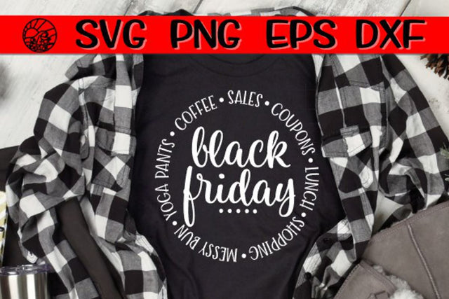 Black Friday - Circle - Black -SVG - DXF - EPS - PNG SVG On the Beach Boutique 