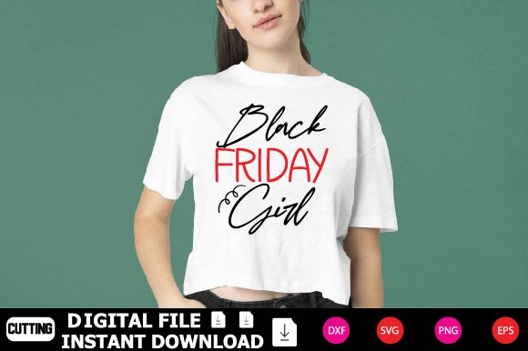 Black Friday Girl SVG Shahin alam 