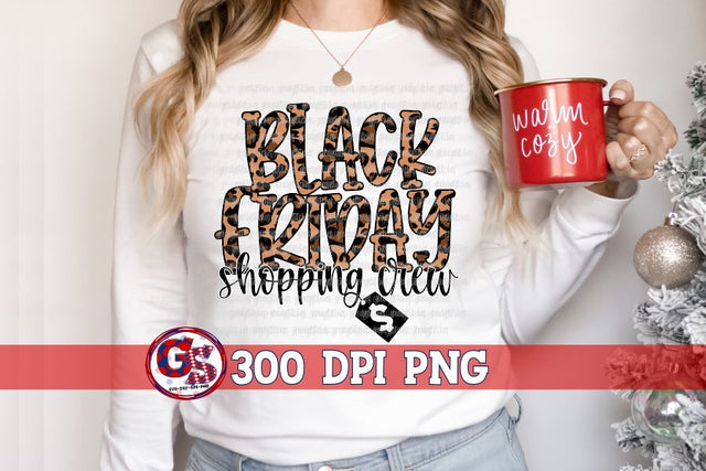 Black Friday Shopping Crew PNG for Sublimation Sublimation Greedy Stitches 