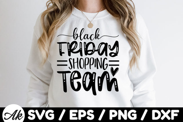 Black friday shopping team SVG SVG akazaddesign 