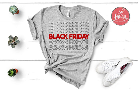 Black Friday Stacked Mirror Text Design SVG So Fontsy Design Shop 
