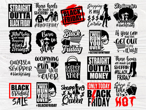 Black Friday SVG Bundle, Shopping Svg, Woman Shirt SVG TonisArtStudio 