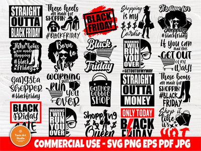 Black Friday SVG Bundle, Shopping Svg, Woman Shirt SVG TonisArtStudio 