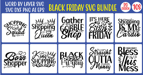 Black Friday SVG Bundle SVG MStudio 