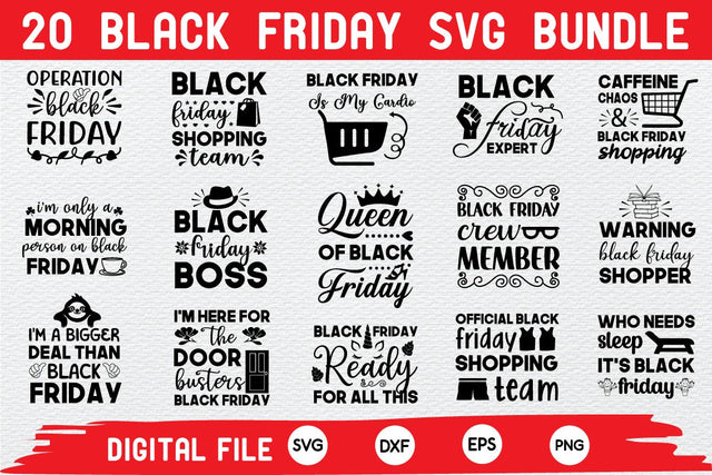 Black Friday SVG Bundle,Black Friday quotes Svg,cricut, silhouette SVG md faruk hossain 