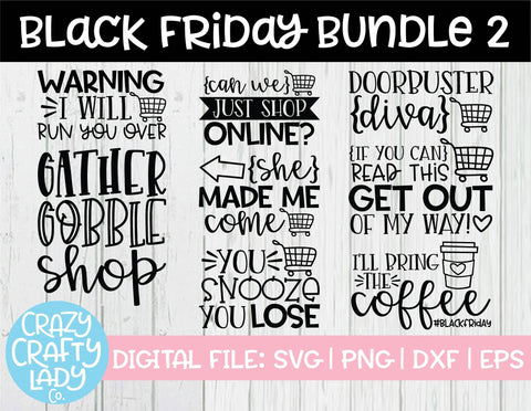 Black Friday SVG Cut File Bundle SVG Crazy Crafty Lady Co. 