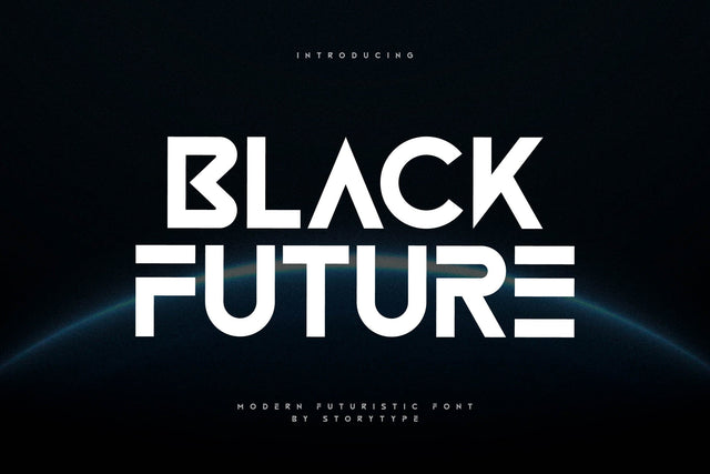 Black Future Typeface Font Storytype Studio 