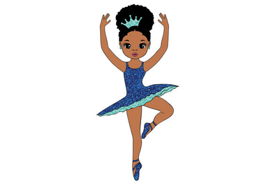 Black Girl Ballerina Svg, Gymnastics Girl Svg, Black Girl Dance Svg, Afro Girl Svg, Black Girl Svg, Cute Little Girl, Svg Cut Files SVG 1uniqueminute 