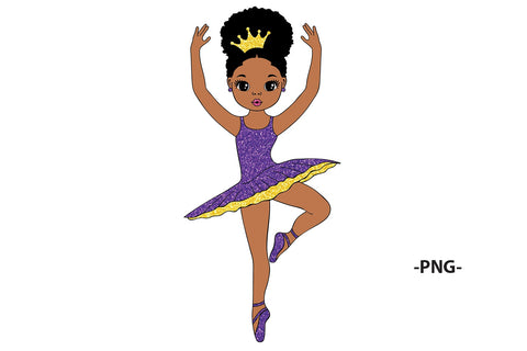 Black Girl Ballerina Svg, Gymnastics Girl Svg, Black Girl Dance Svg, Afro Girl Svg, Black Girl Svg, Cute Little Girl, Svg Cut Files SVG 1uniqueminute 