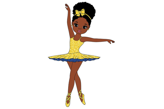 Black Girl Ballerina Svg, Gymnastics Girl Svg, Glitter, Black Girl Dance Svg, Elegant Girl, Black Girl Svg, Cute Little Girl, Svg Cut Files SVG 1uniqueminute 